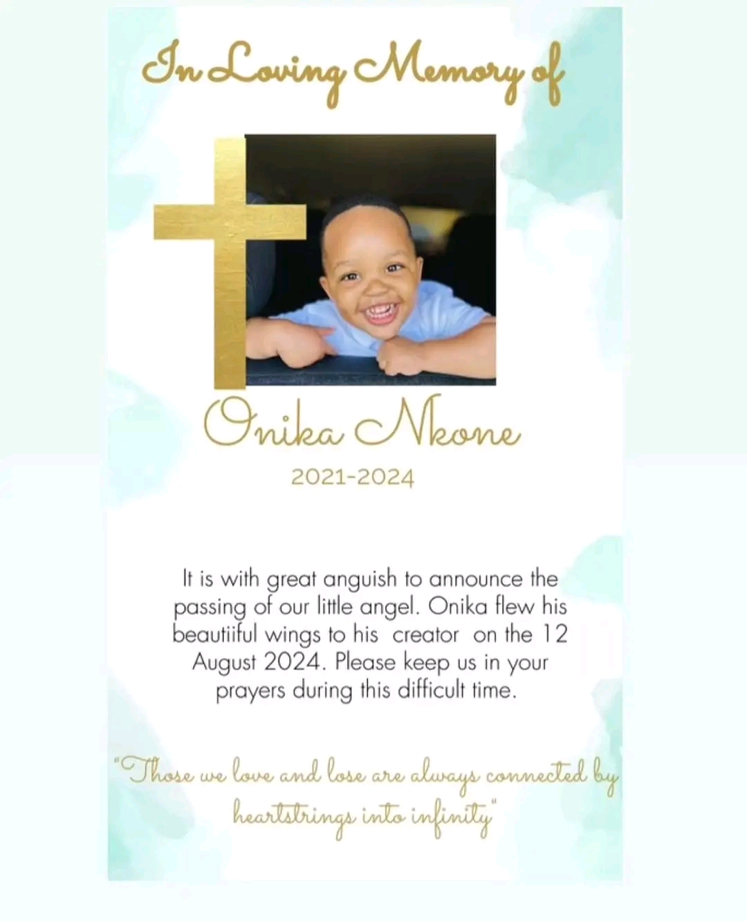 The Tragic Passing of 3YearOld Onika Nkone A Heartbreaking Farewell