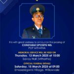 Tragic Loss: Mthatha Police Officer Siposetu Nel Passes Away During NIU Training